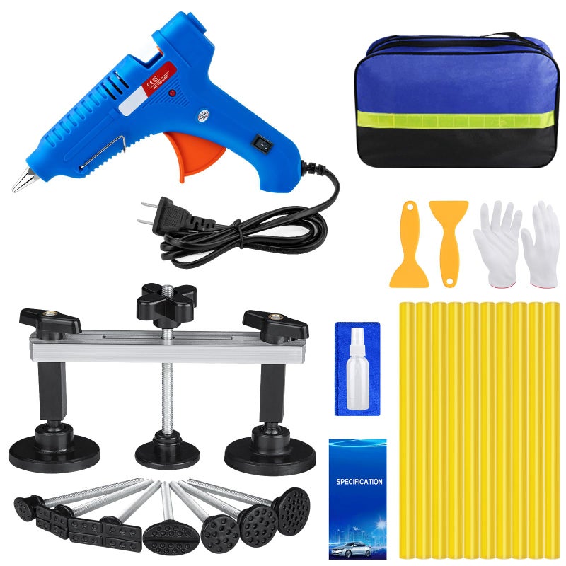 Sigoobal Dent Puller Kit  Paintless Dent Removal Kit with Golden Lifter  Bridge Puller  Suction Cup for Car Dent Remove  Dent Puller Tools for Car Refrigerator Door Ding Repair - Image 1